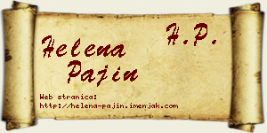 Helena Pajin vizit kartica